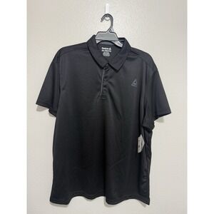 NWT Reebok SS Performance Polo Black Moisture Management Sz 3XL